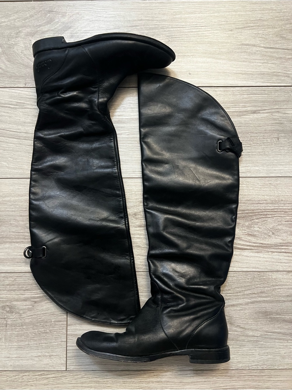 Coach Black Over-the-Knee Leather Riding Boots